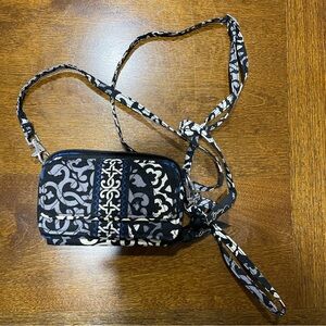 Vera Bradley Black and White Patterned Wristlet